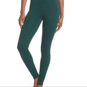 Green high waisted leggings